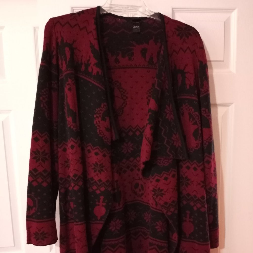 Disney Villains Red & Black Cardigan 3 (Hot Topic)